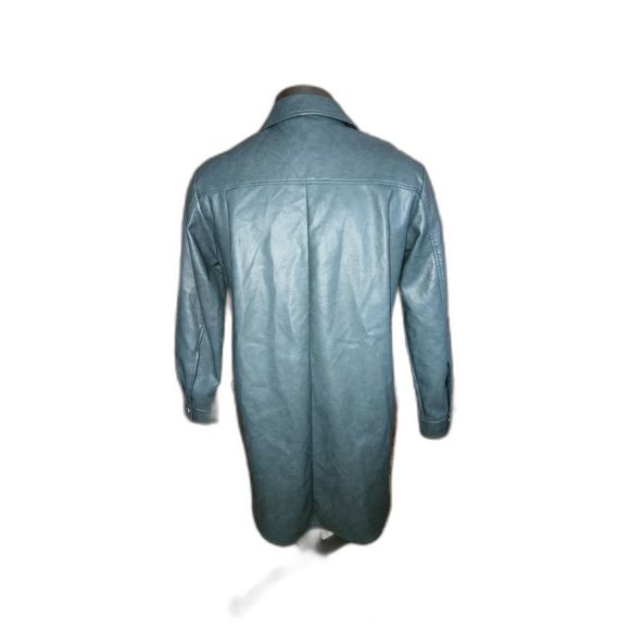 Bagatelle Collection Men's snap-up faux leather shirt jacket size Medium - Picture 2 of 9